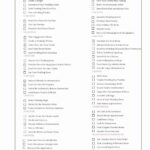 Wedding checklist printable with floral accents and organized task lists for planning.